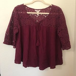 Flowy Burgundy/Olive Green/ or Black Shirt